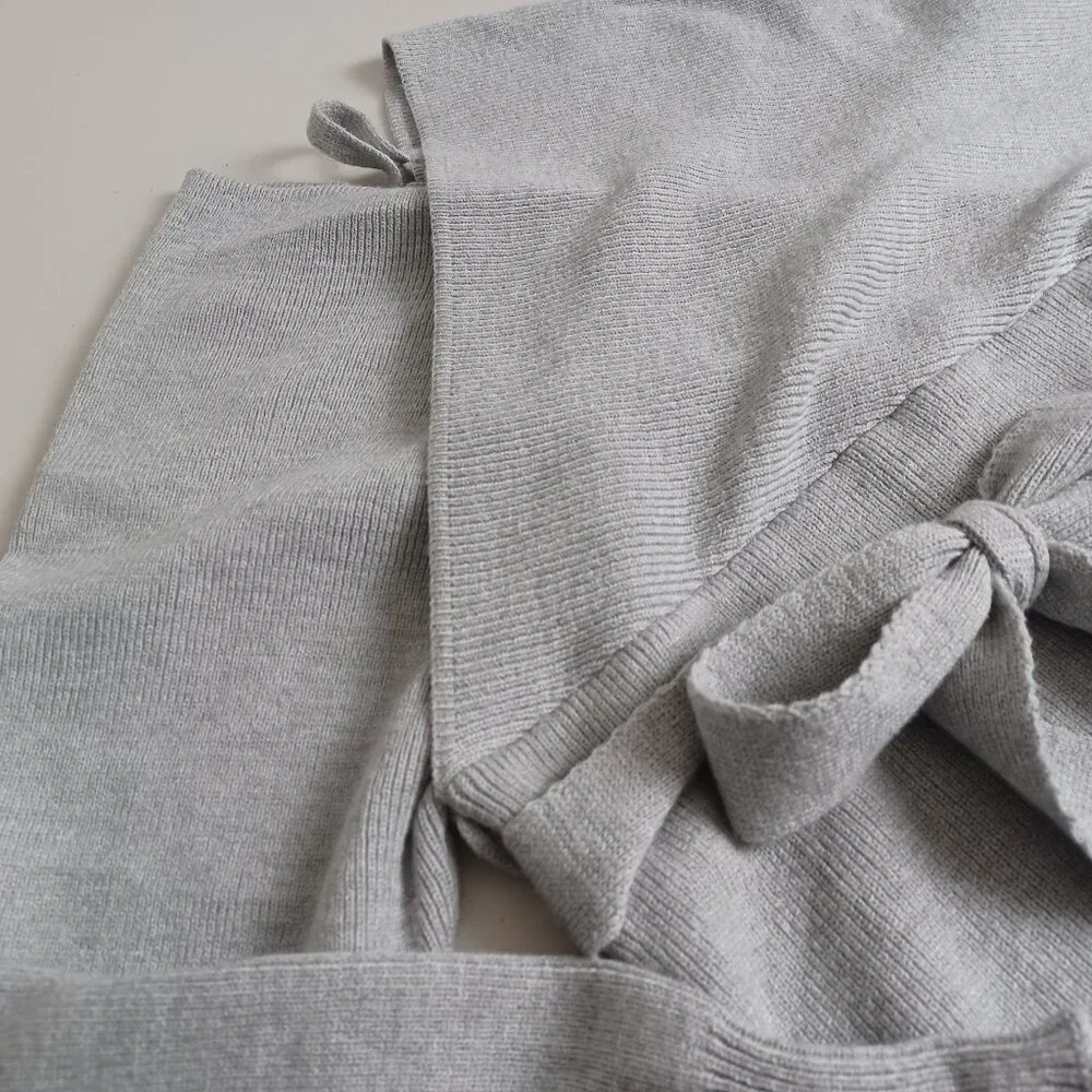 Crossover V-neck Mini Sweater Dress - Picture 5 of 15